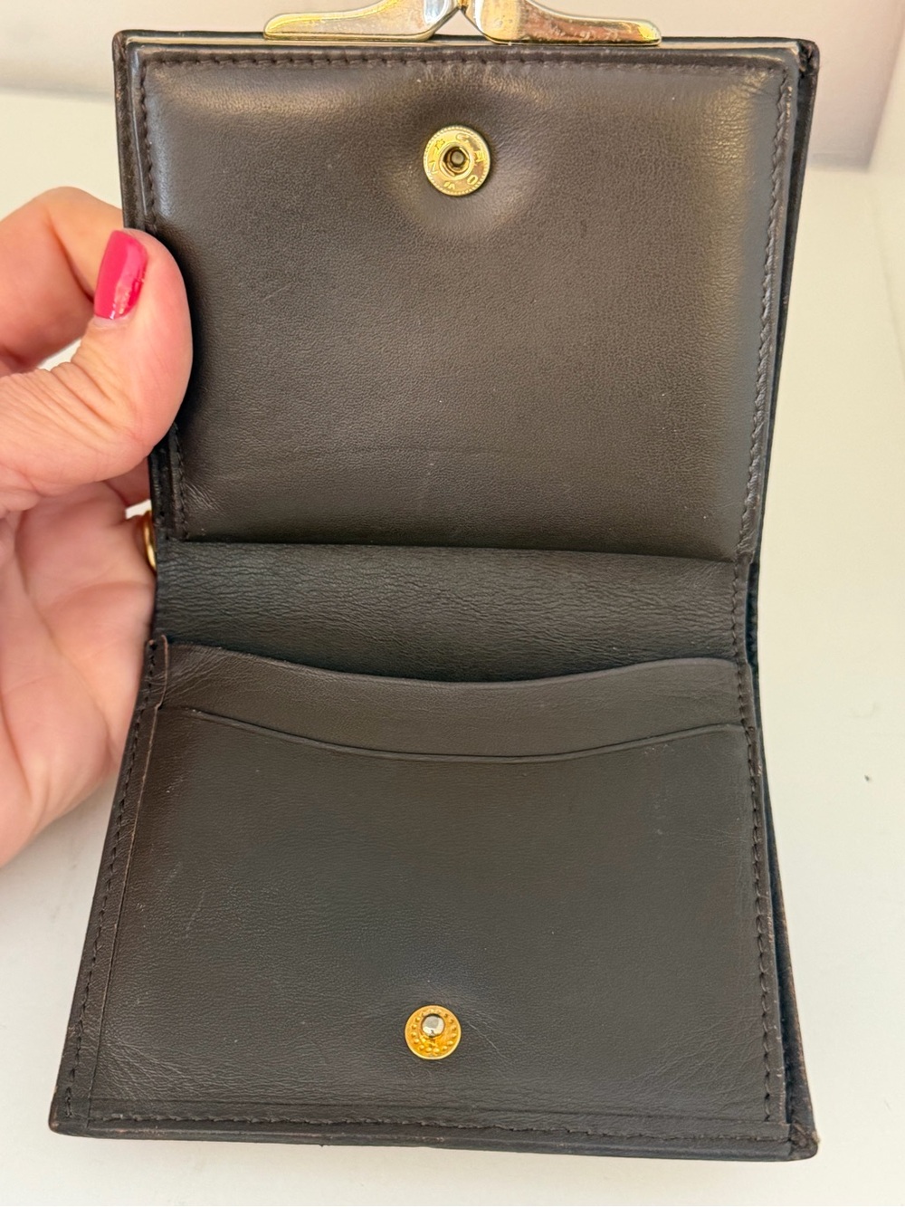 Burberry Vintage Check Kiss Lock Wallet - Picture 10 of 11